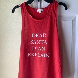 Red Christmas tank top